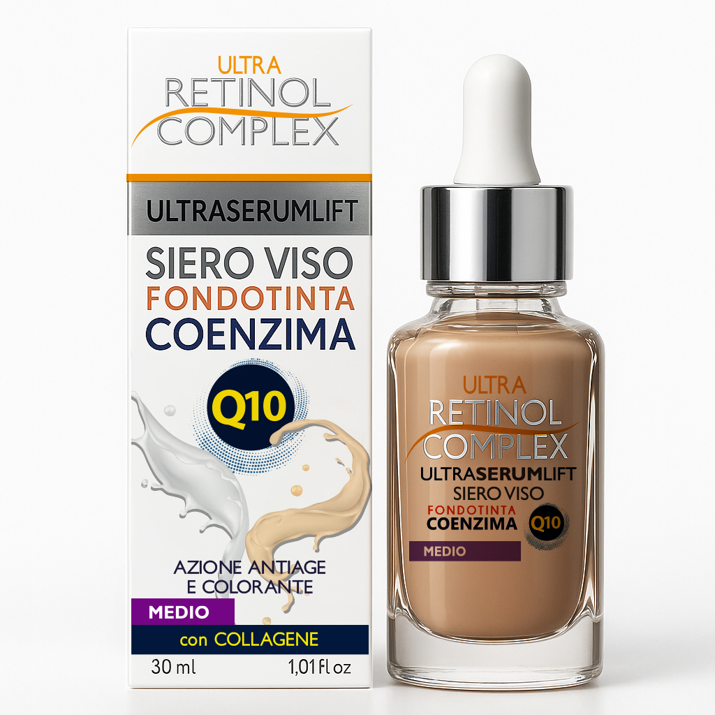 Siero fondotinta coenzima Q10 medio 30 ml Retinol Complex Siero fondotinta coenzima Q10 medio 30 ml Retinol Complex