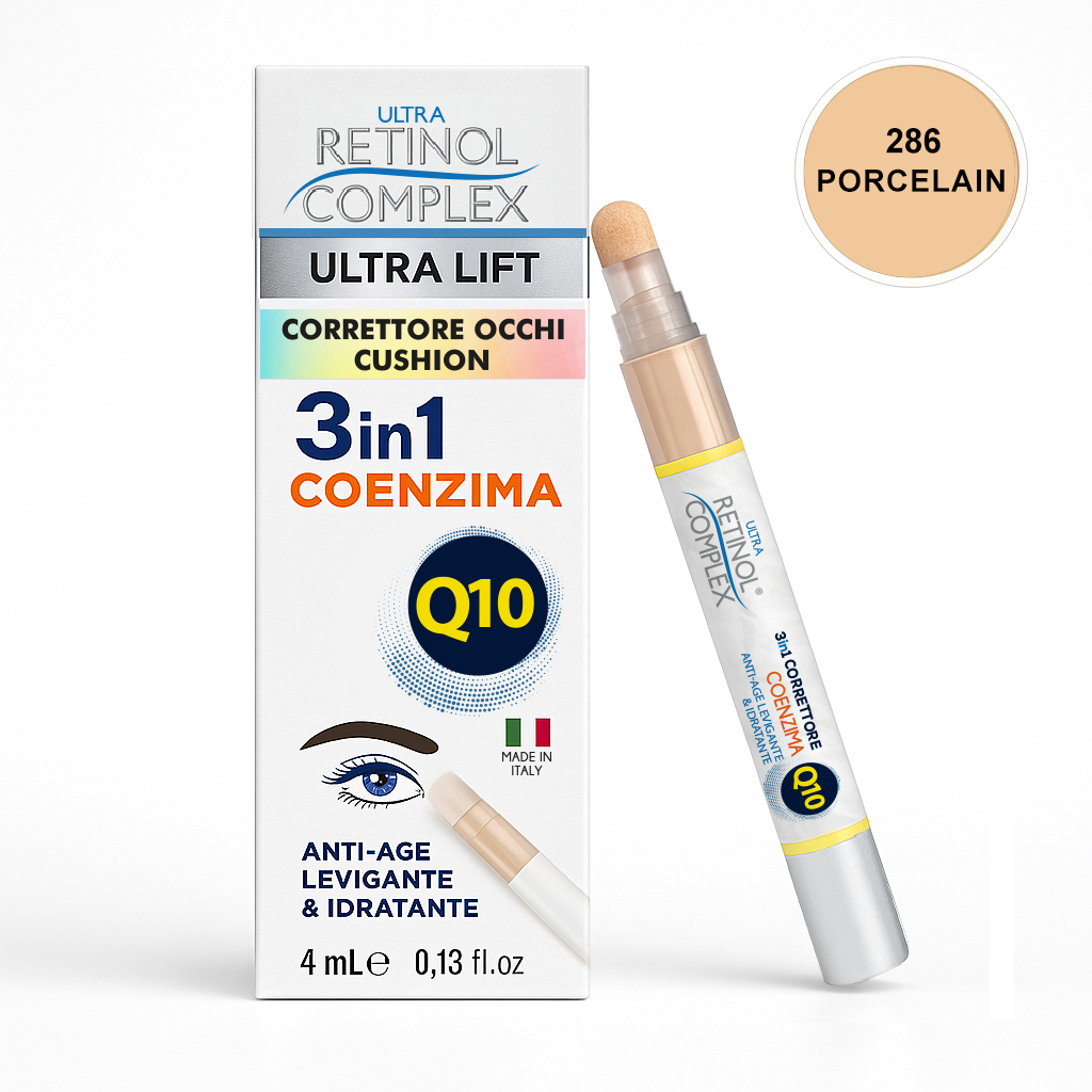 Correttore cushion con coenzima Q10 colore porcelain Retinol Complex