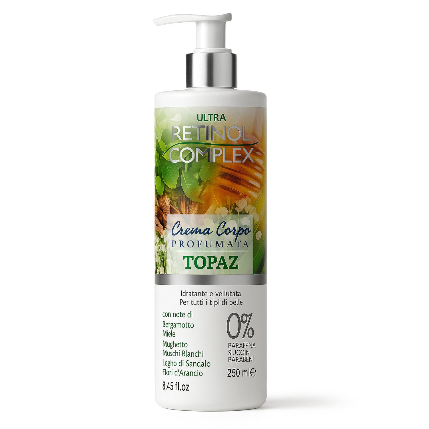Crema profumata corpo Topaz 250 ml Retinol Complex