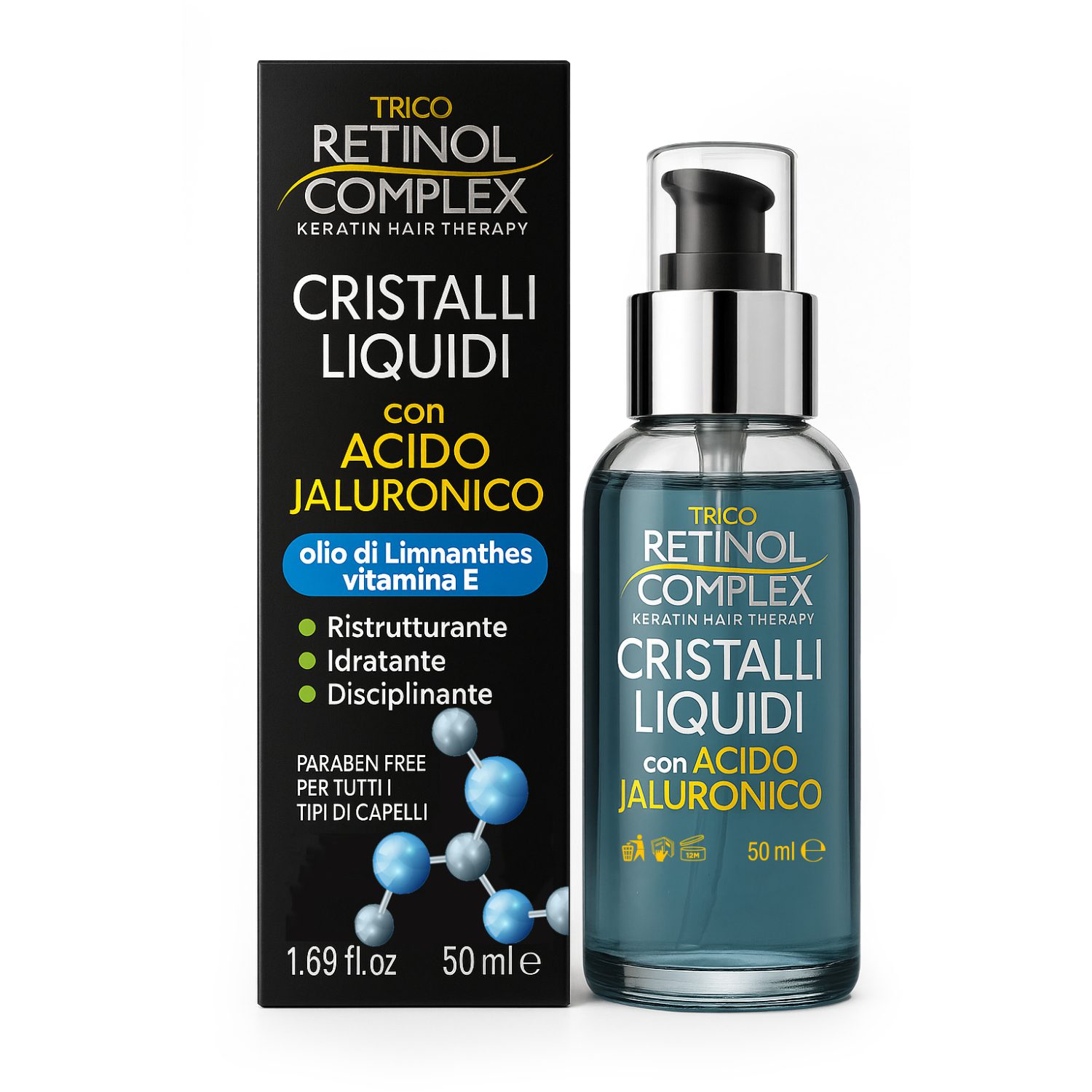 Cristalli liquidi con acido jaluronico e vitamina E 50 ml Retinol Complex