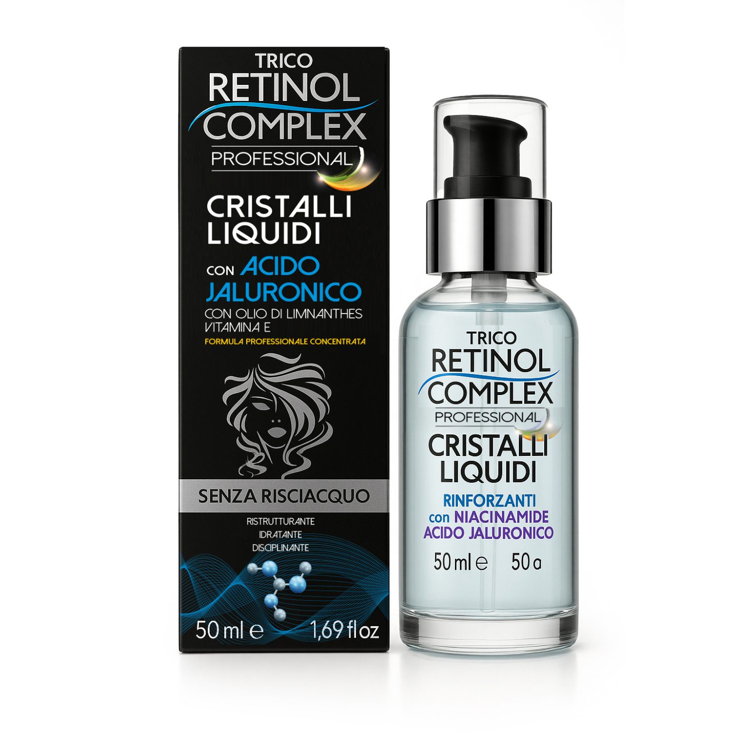 Cristalli liquidi con acido jaluronico 50 ml Trico Retinol Complex Professional