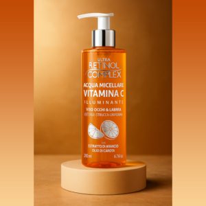 acqua micellare vitaminica all'arancio