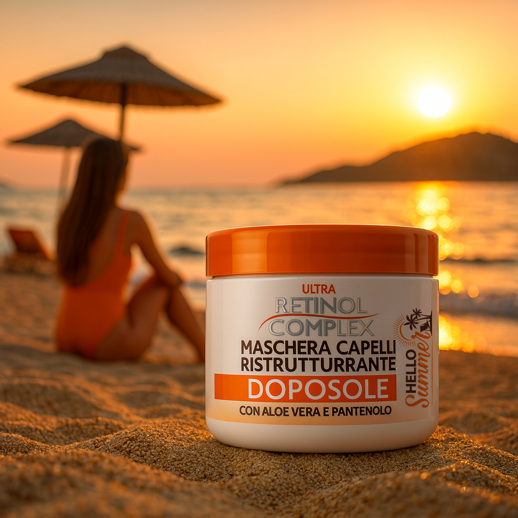maschera capelli doposole hello summer foto ambientata