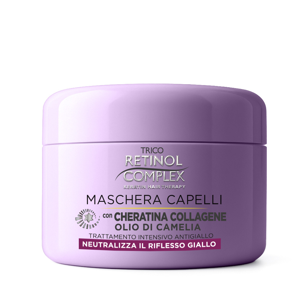 Maschera antigiallo Retinol Complex per capelli biondi e grigi 300 ml