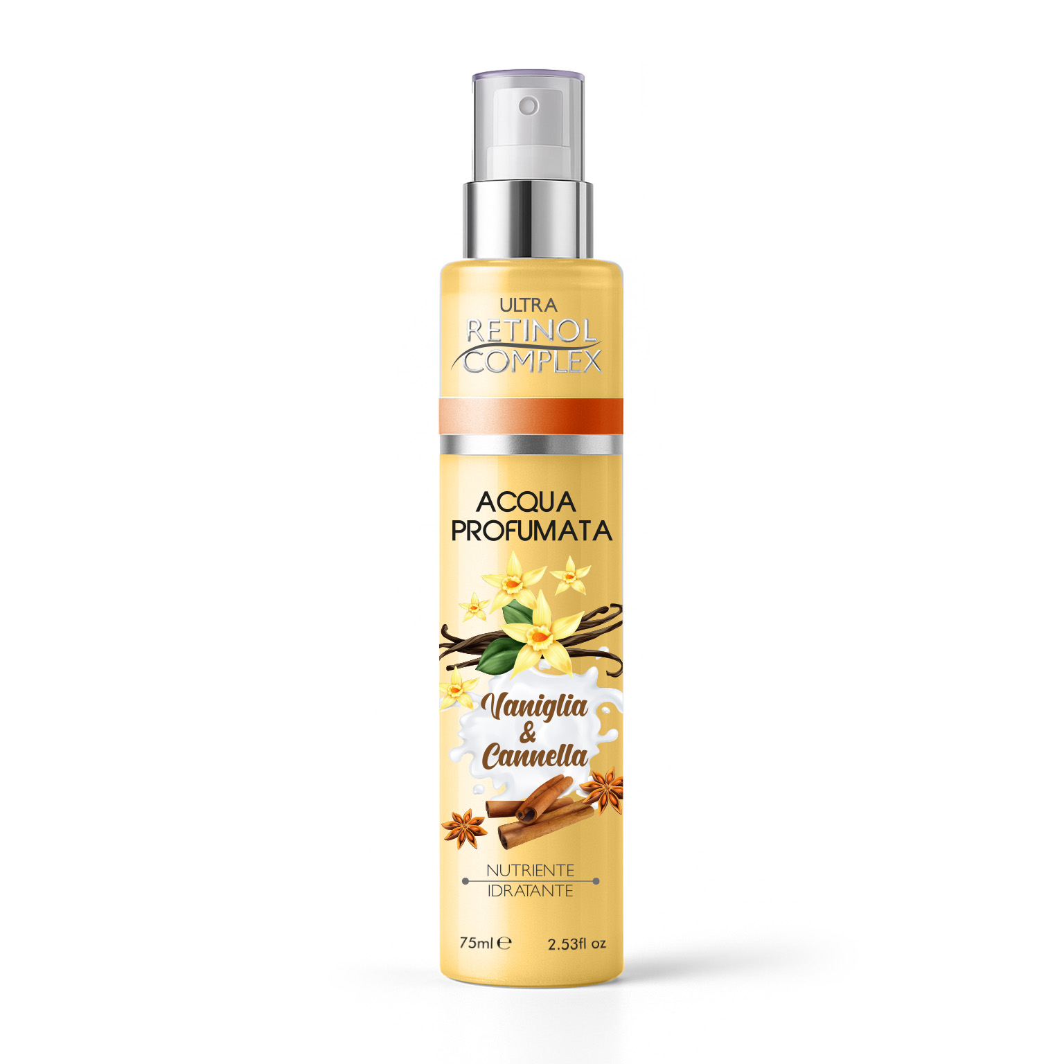 Acqua profumata corpo Vaniglia e Cannella 75ml