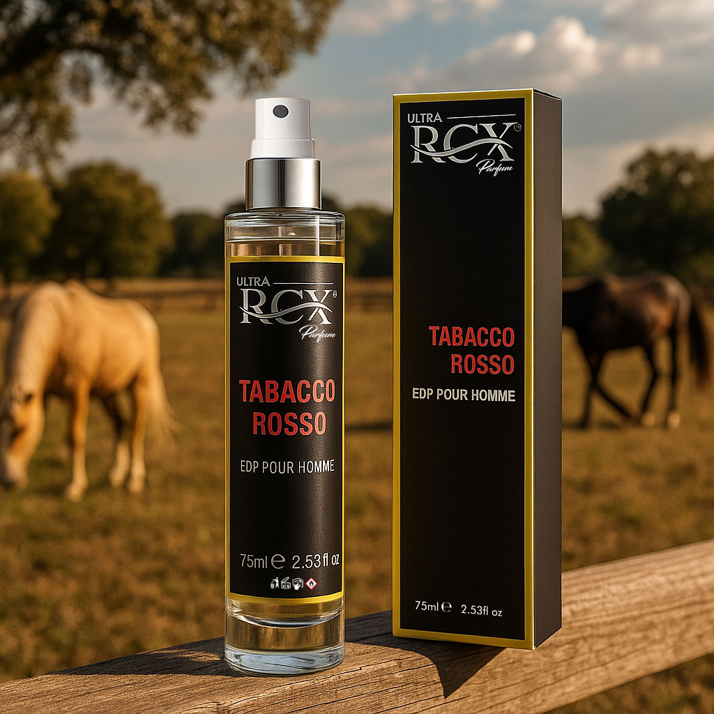 profumo tabacco rosso foto ambientata