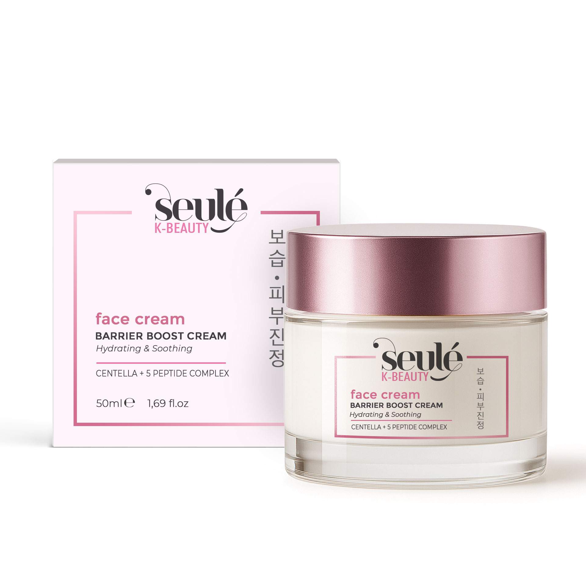 Crema viso barriera con Centella Asiatica e 5 peptidi - Seulé K-Beauty