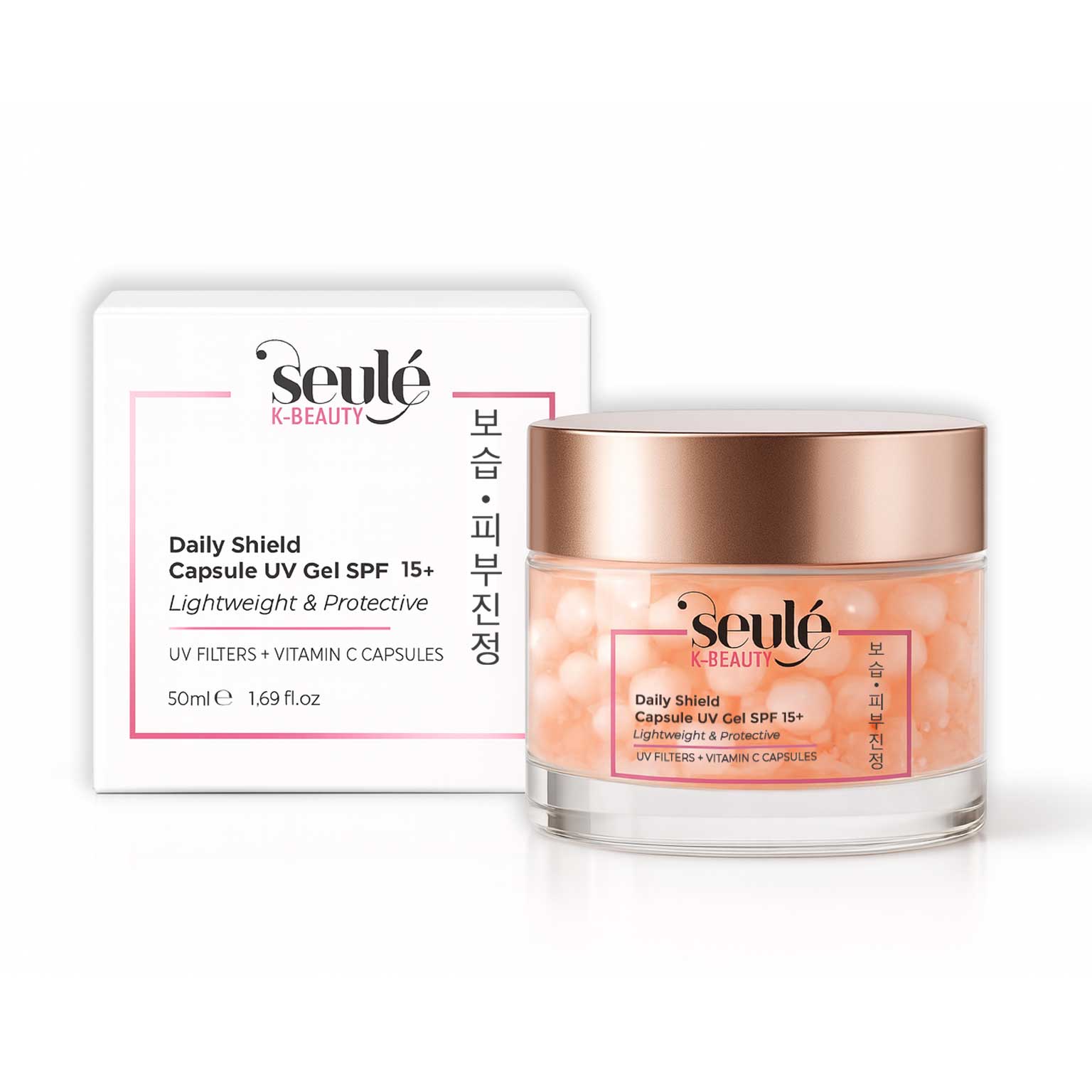 Gel solare coreano SPF 15+ con capsule di vitamina C - Seulé K-Beauty