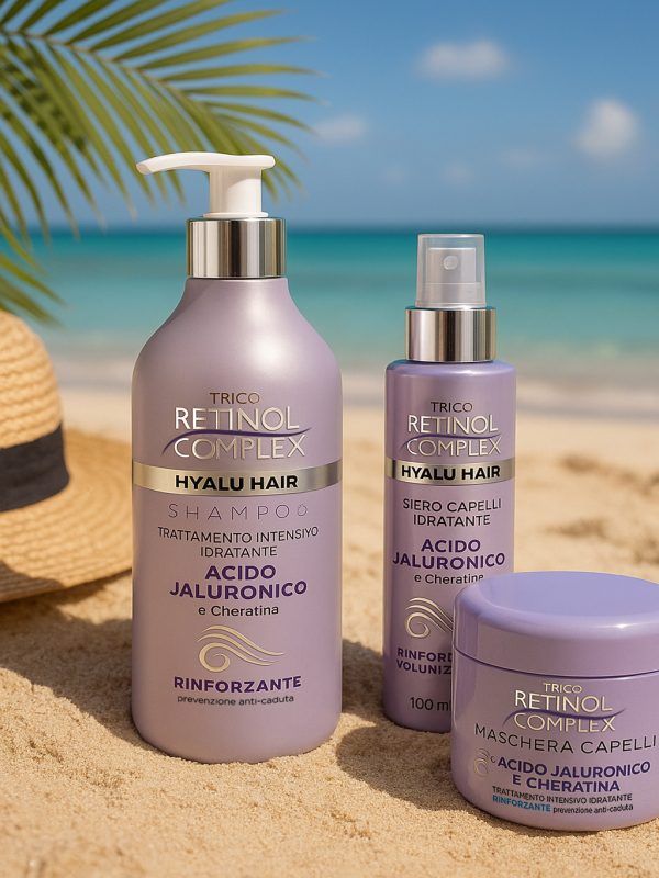 prodotti per capelli a base di acido jaluronico e cheratina