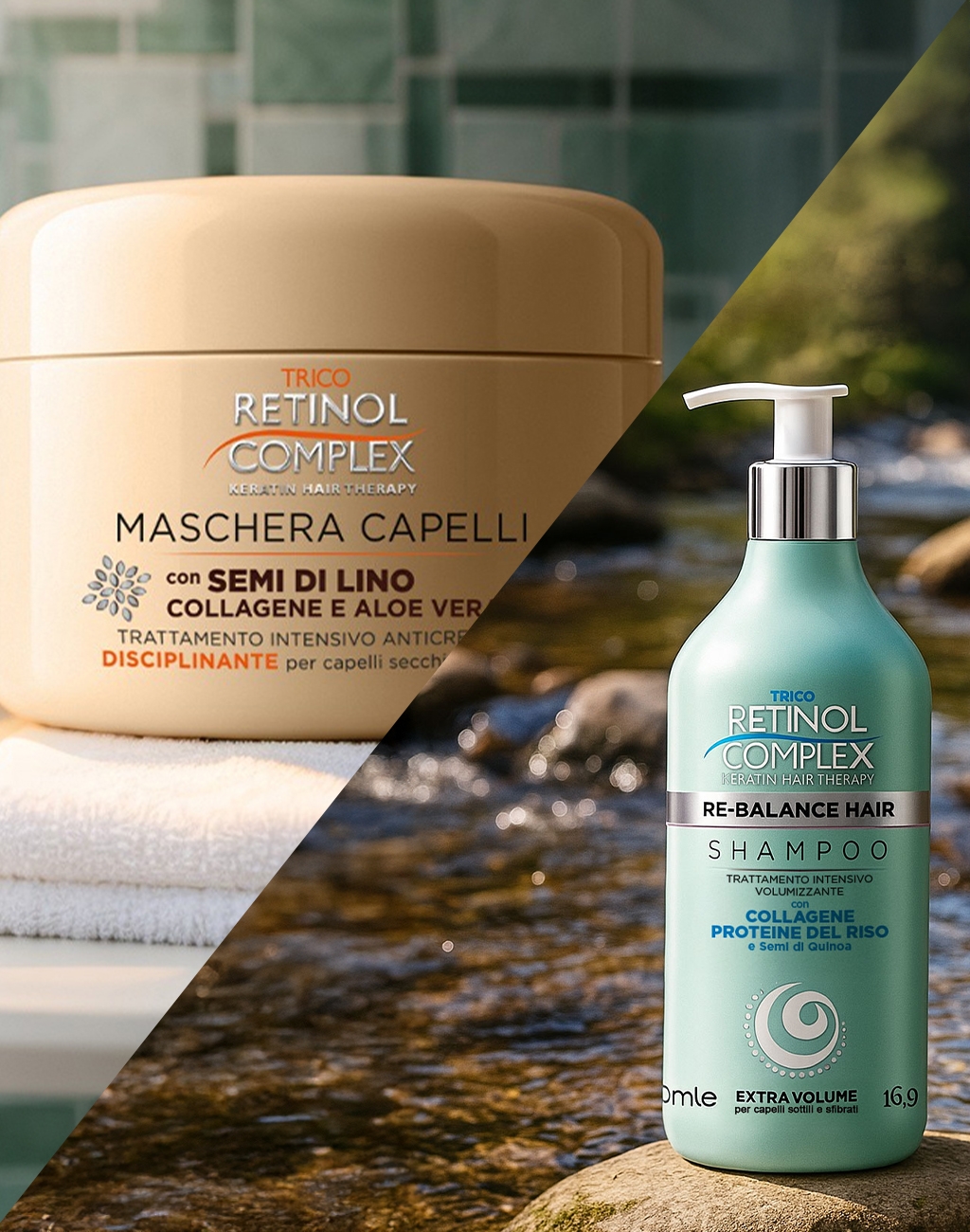 maschera e shampoo tricologico retinol complex